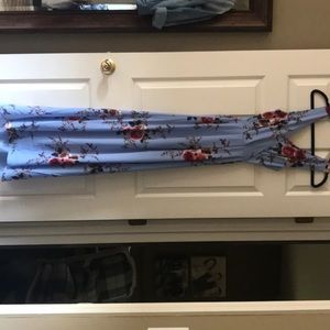 Light blue floral bridesmaids dress